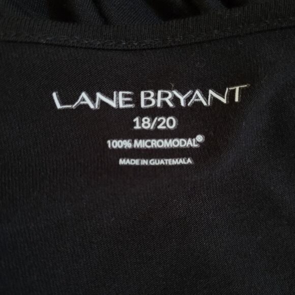Lane Bryant top t shirt solid black casual lightweight 18 20 slimming bottom - Picture 5 of 5